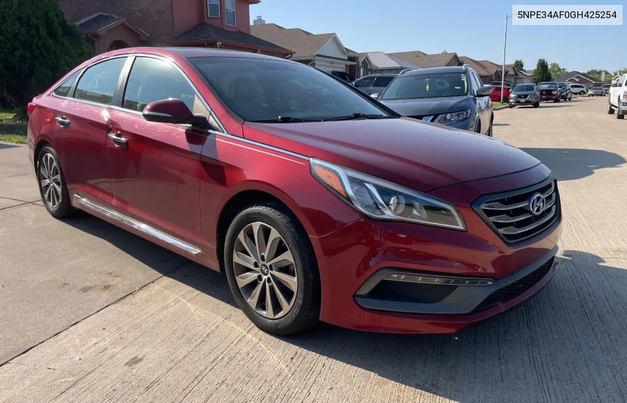 5NPE34AF0GH425254 2016 Hyundai Sonata Sport