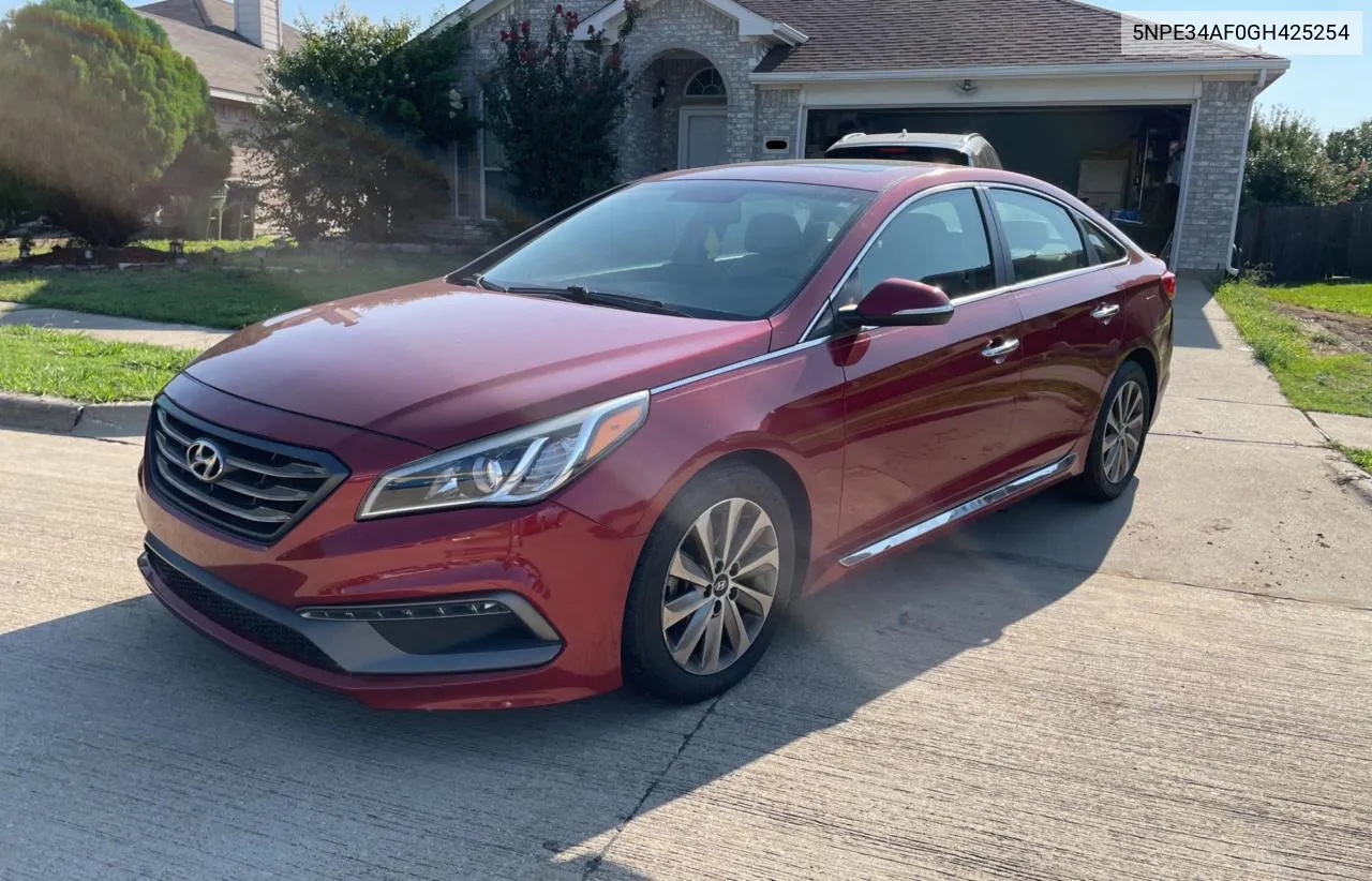 2016 Hyundai Sonata Sport VIN: 5NPE34AF0GH425254 Lot: 70903354