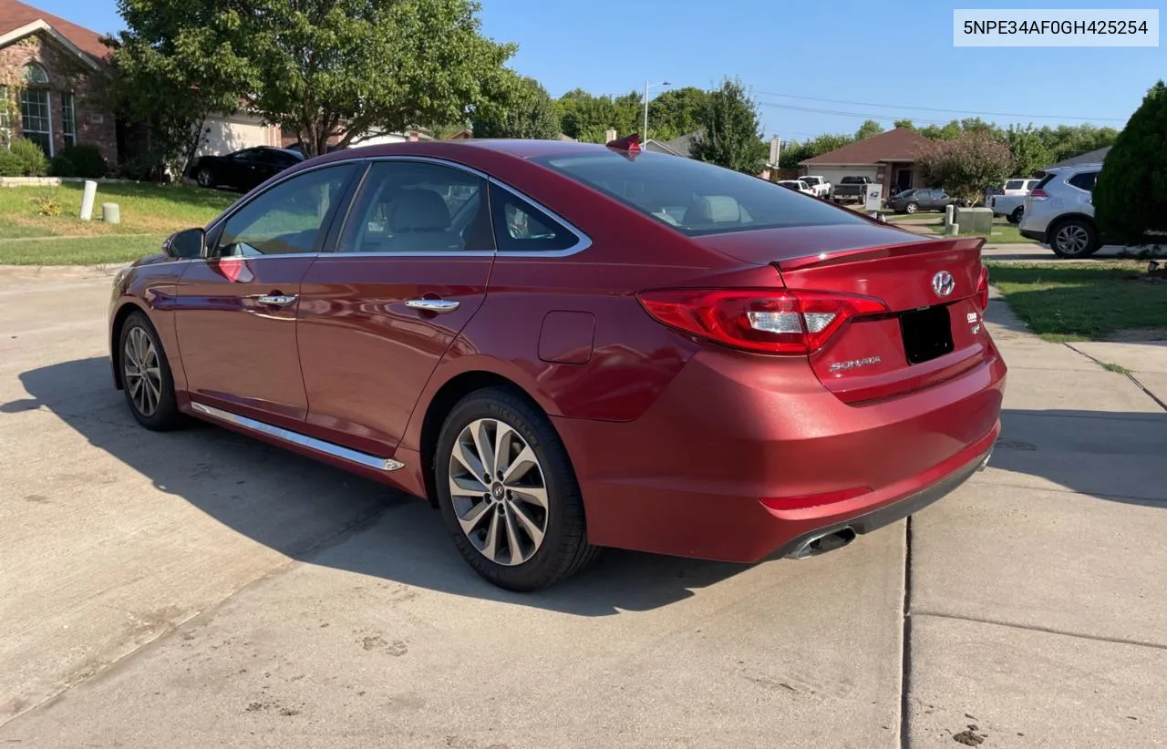 2016 Hyundai Sonata Sport VIN: 5NPE34AF0GH425254 Lot: 70903354