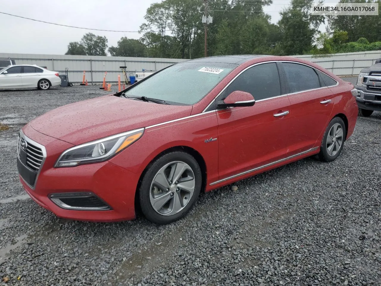 KMHE34L16GA017068 2016 Hyundai Sonata Hybrid