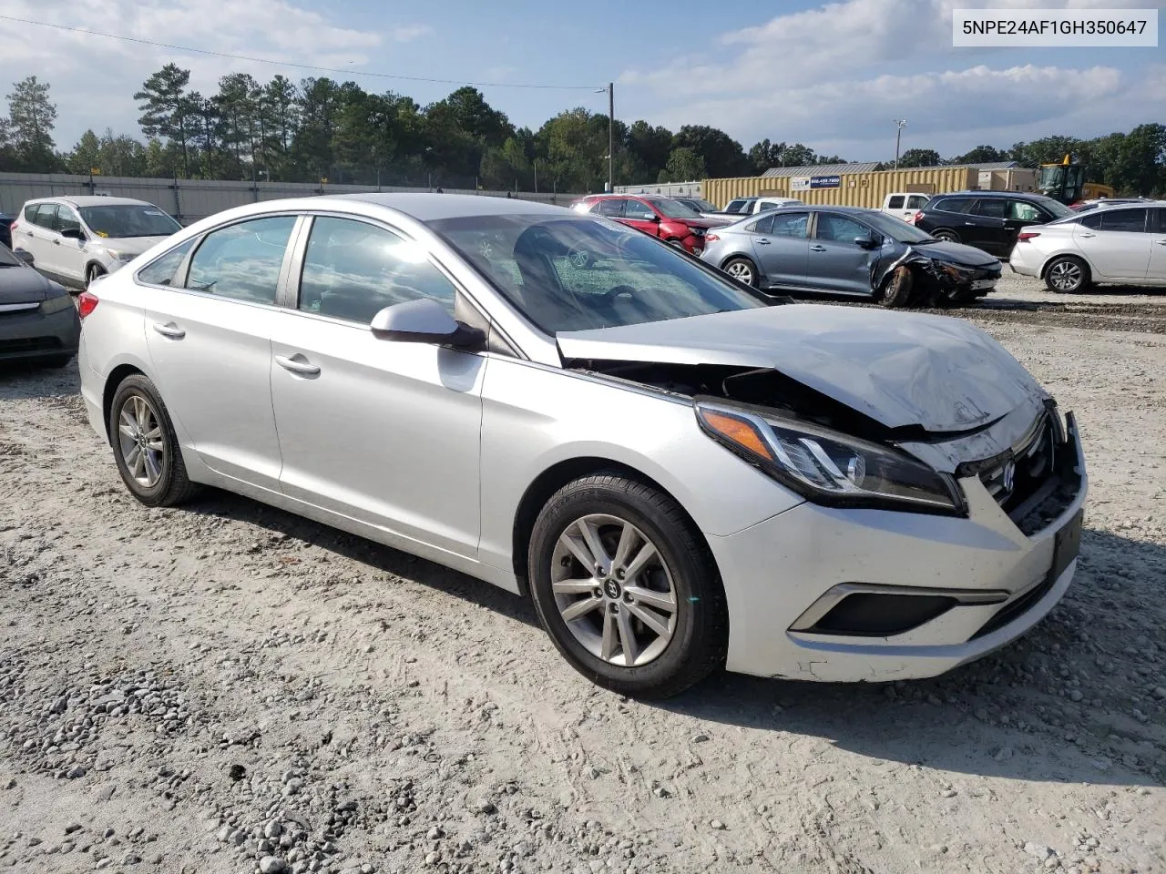 2016 Hyundai Sonata Se VIN: 5NPE24AF1GH350647 Lot: 71809474