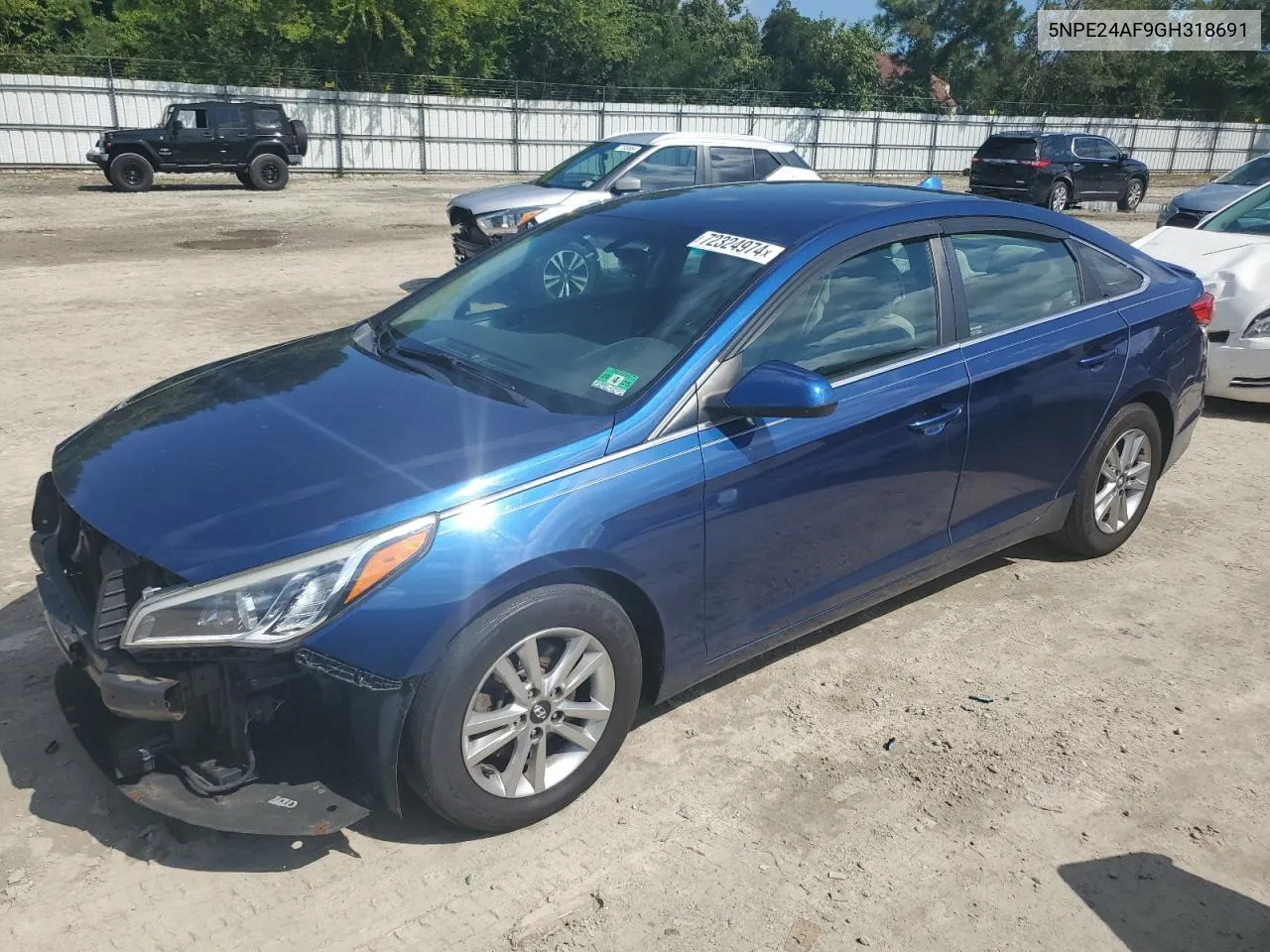 5NPE24AF9GH318691 2016 Hyundai Sonata Se