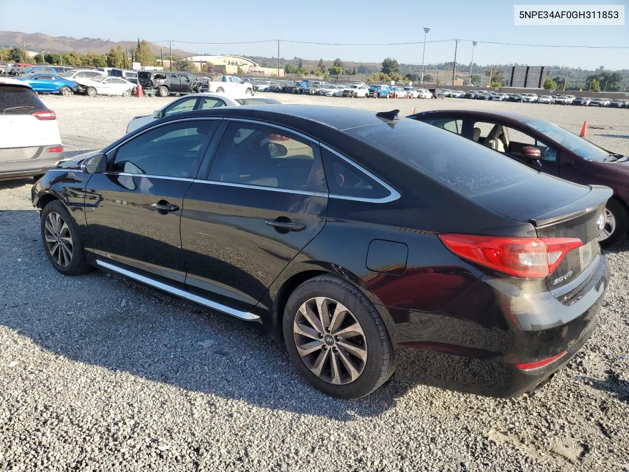 2016 Hyundai Sonata Sport VIN: 5NPE34AF0GH311853 Lot: 73372314