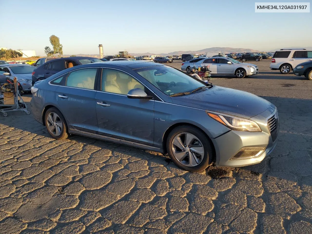 2016 Hyundai Sonata Hybrid VIN: KMHE34L12GA031937 Lot: 73384964