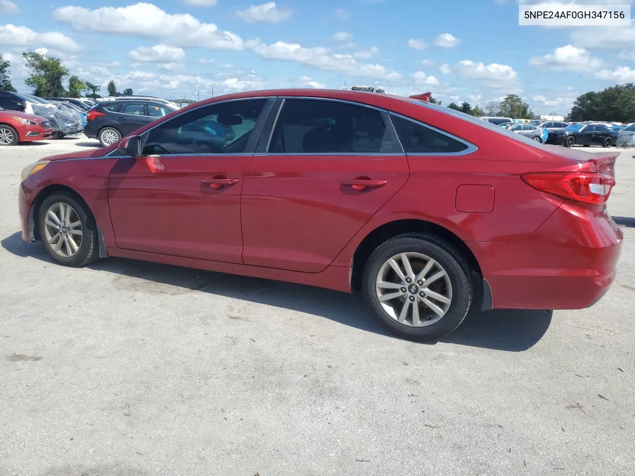 2016 Hyundai Sonata Se VIN: 5NPE24AF0GH347156 Lot: 74024304