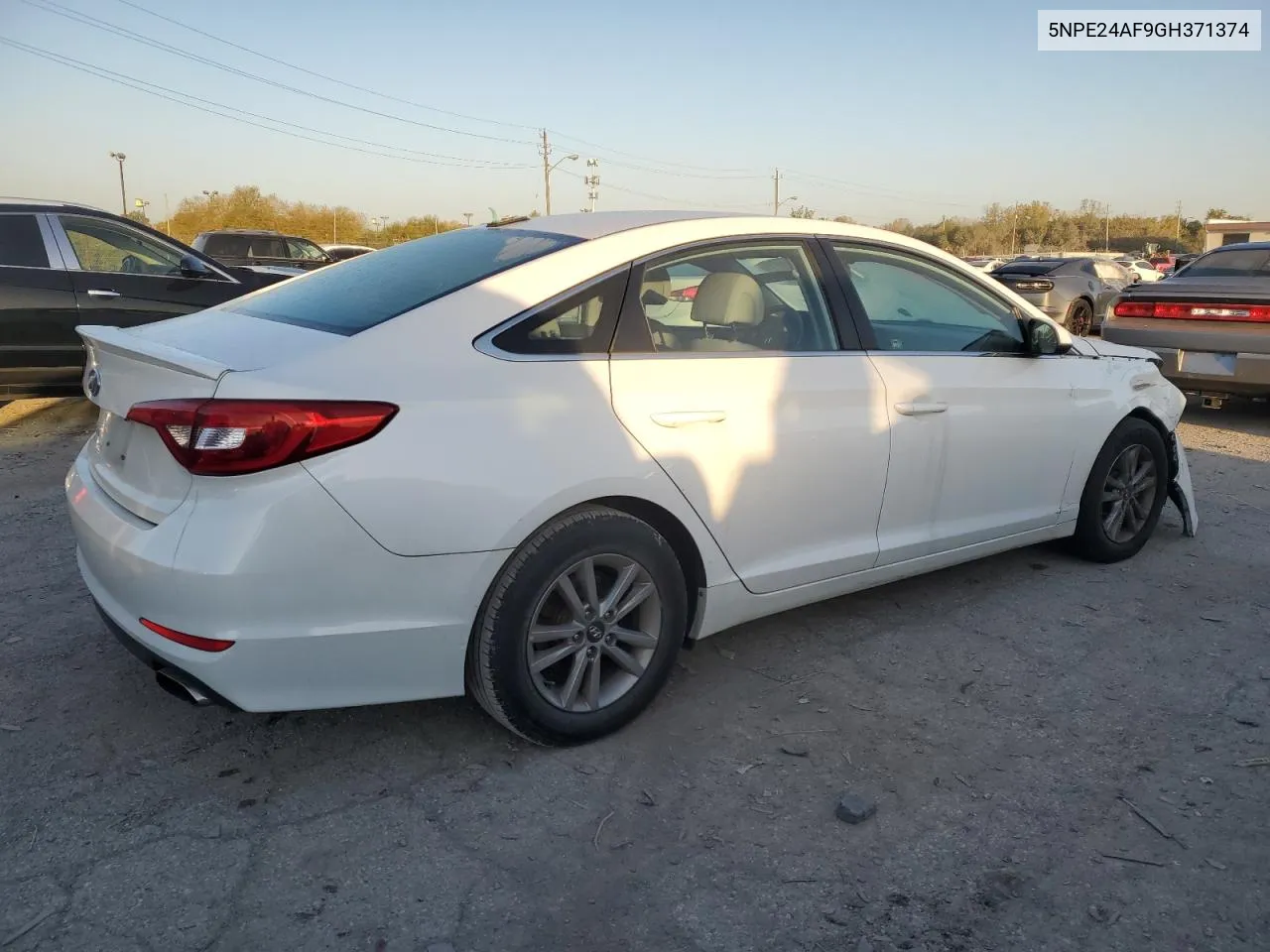 2016 Hyundai Sonata Se VIN: 5NPE24AF9GH371374 Lot: 74181414