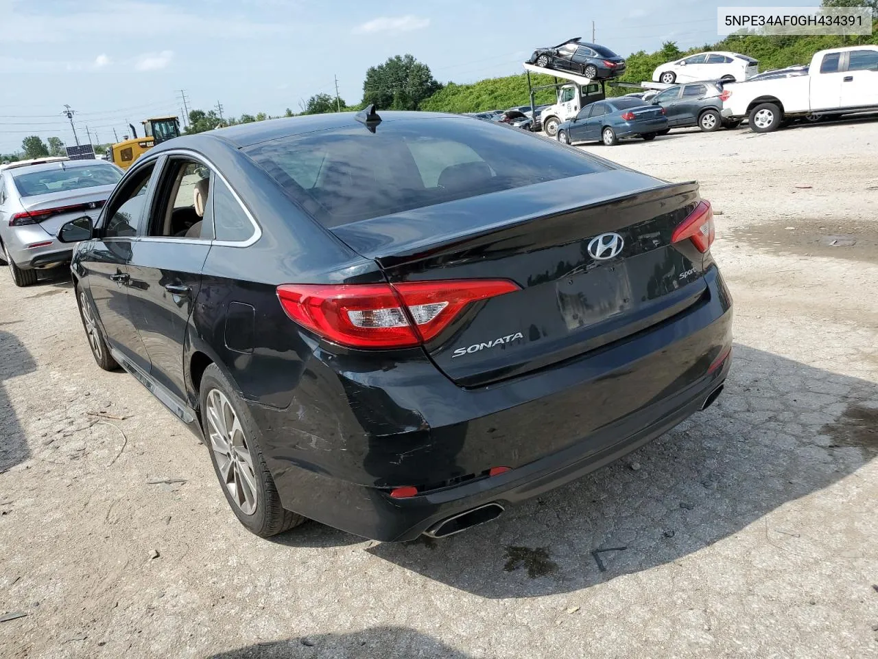 2016 Hyundai Sonata Sport VIN: 5NPE34AF0GH434391 Lot: 74196124