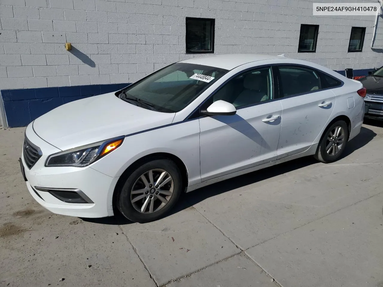 2016 Hyundai Sonata Se VIN: 5NPE24AF9GH410478 Lot: 74448844