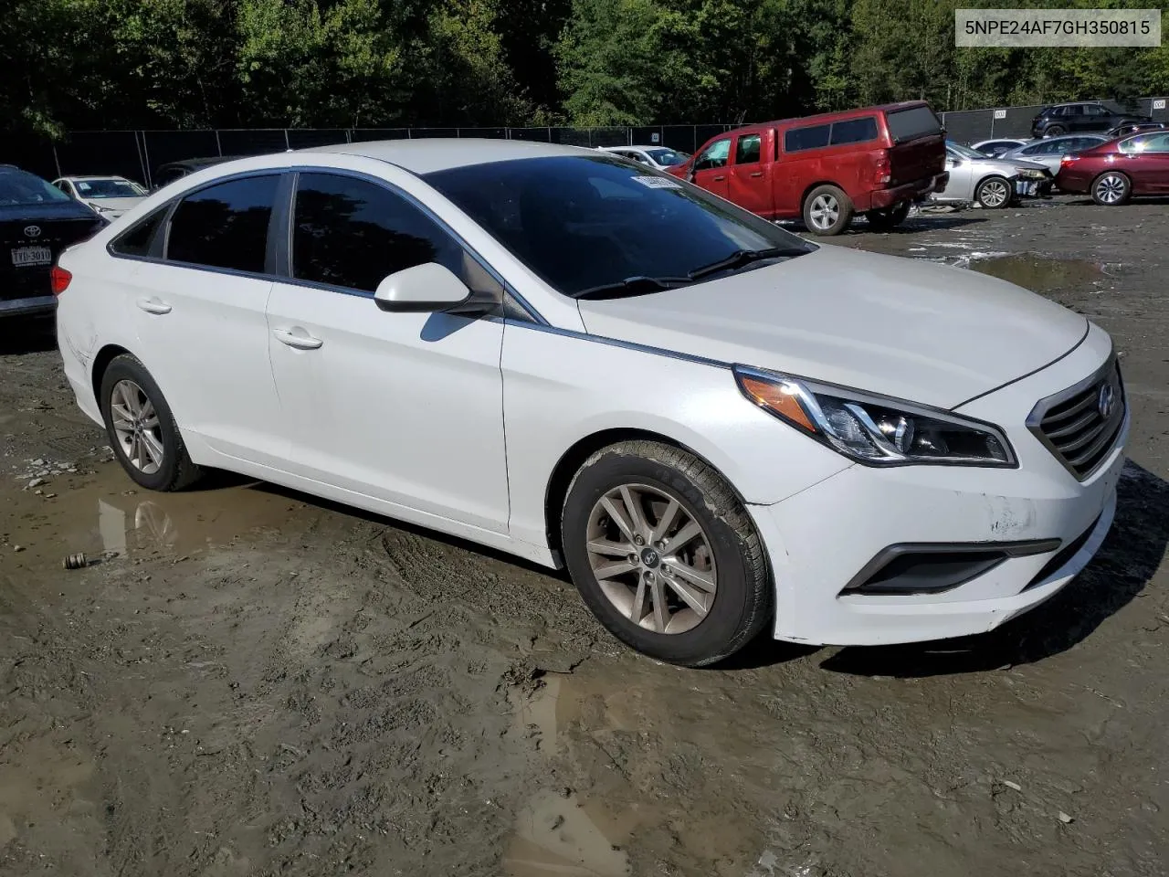 2016 Hyundai Sonata Se VIN: 5NPE24AF7GH350815 Lot: 74486974