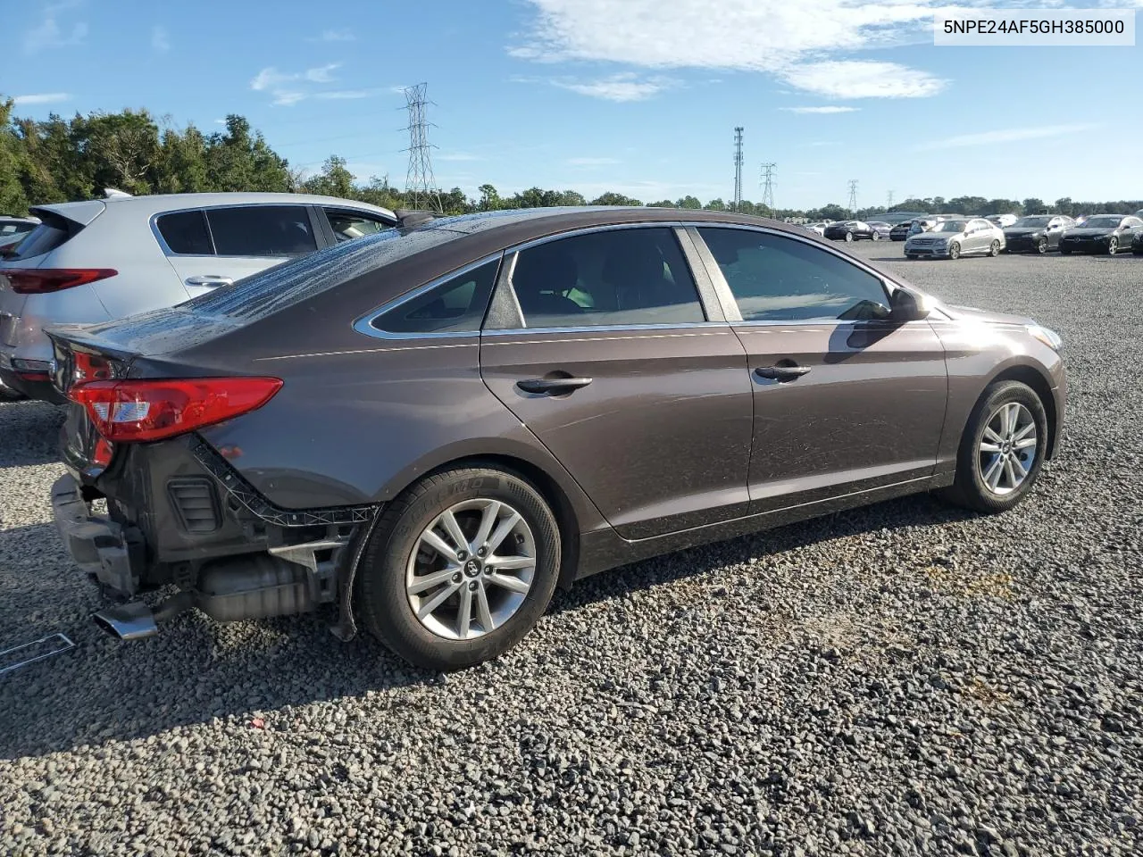 2016 Hyundai Sonata Se VIN: 5NPE24AF5GH385000 Lot: 74731724