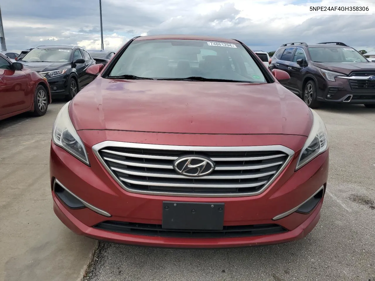 2016 Hyundai Sonata Se VIN: 5NPE24AF4GH358306 Lot: 74861294