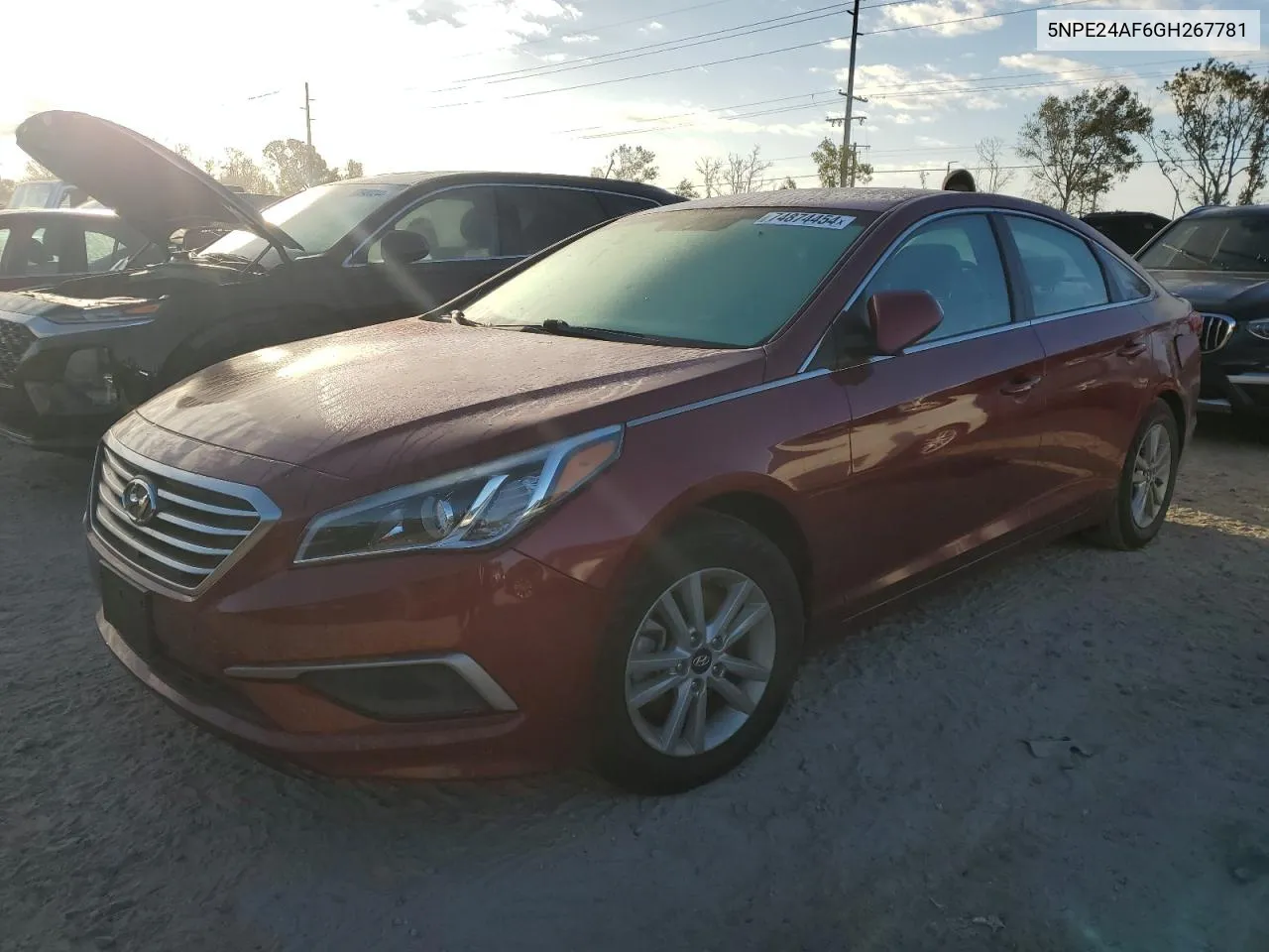 2016 Hyundai Sonata Se VIN: 5NPE24AF6GH267781 Lot: 74874454