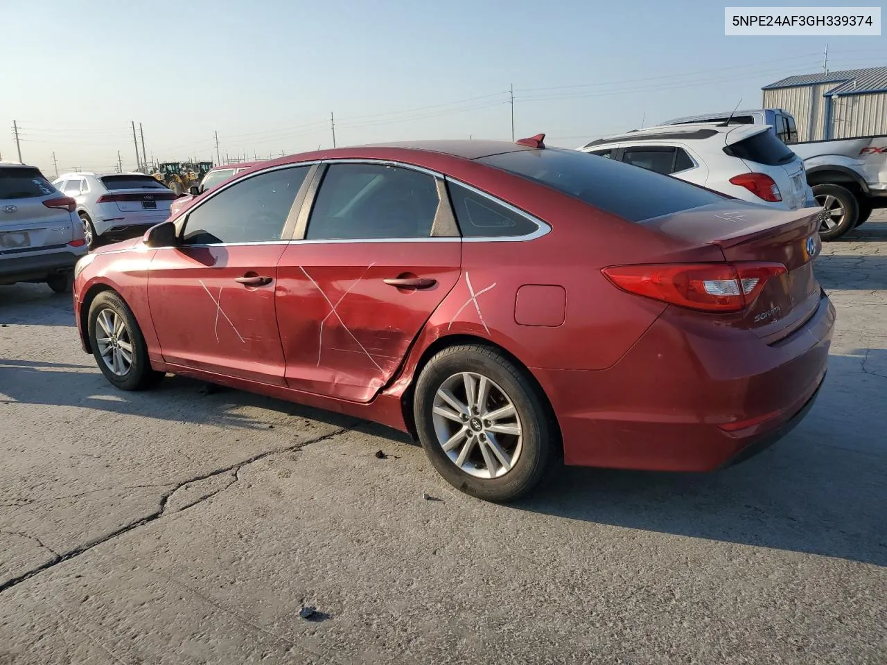 2016 Hyundai Sonata Se VIN: 5NPE24AF3GH339374 Lot: 74916194