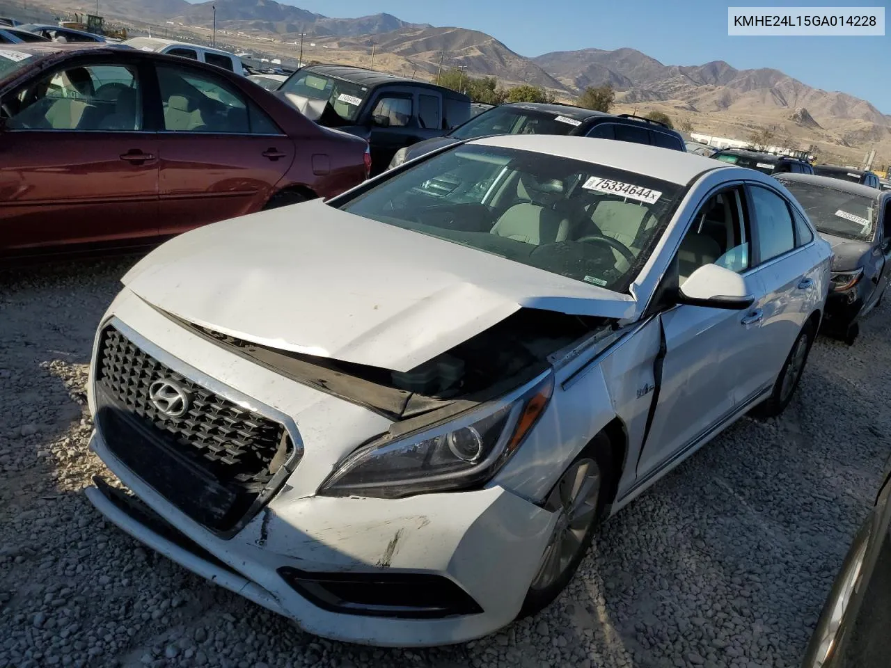 2016 Hyundai Sonata Hybrid VIN: KMHE24L15GA014228 Lot: 75334644