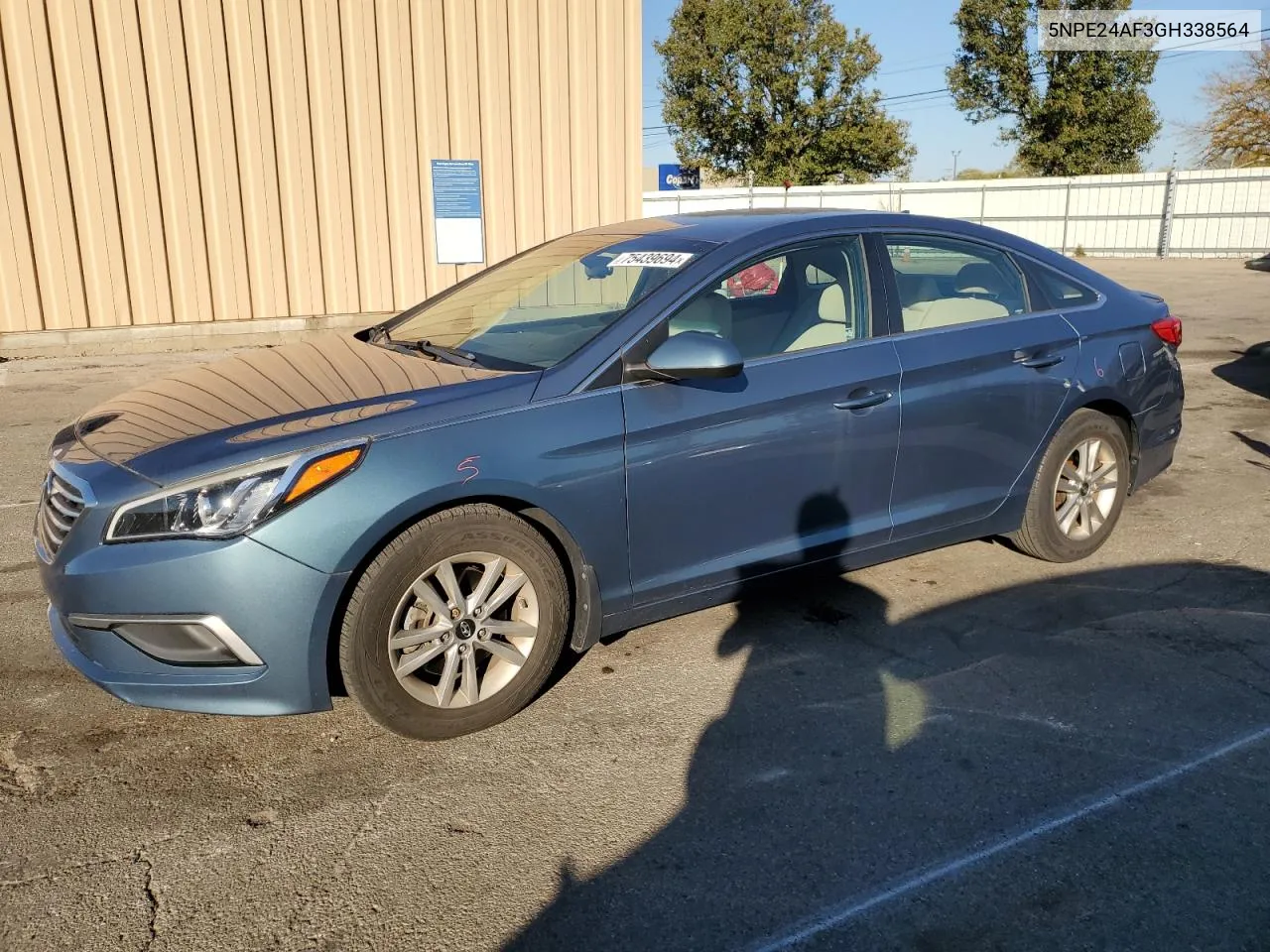 2016 Hyundai Sonata Se VIN: 5NPE24AF3GH338564 Lot: 75439694