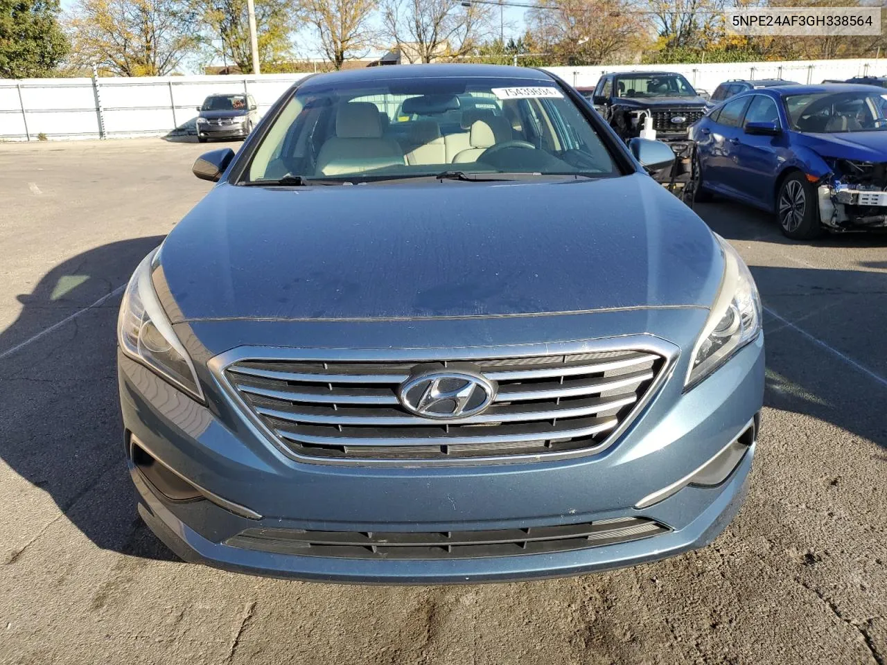 2016 Hyundai Sonata Se VIN: 5NPE24AF3GH338564 Lot: 75439694