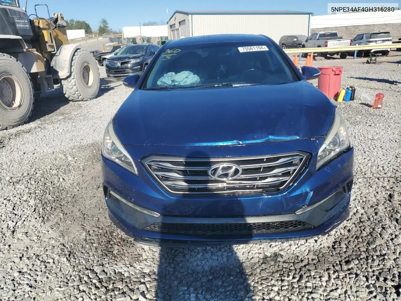 2016 Hyundai Sonata Sport VIN: 5NPE34AF4GH316280 Lot: 75561194