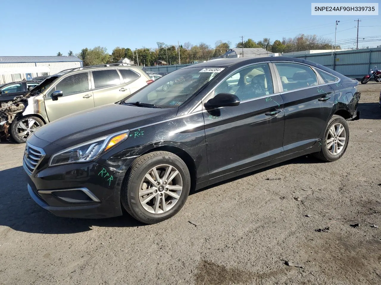 2016 Hyundai Sonata Se VIN: 5NPE24AF9GH339735 Lot: 75744384