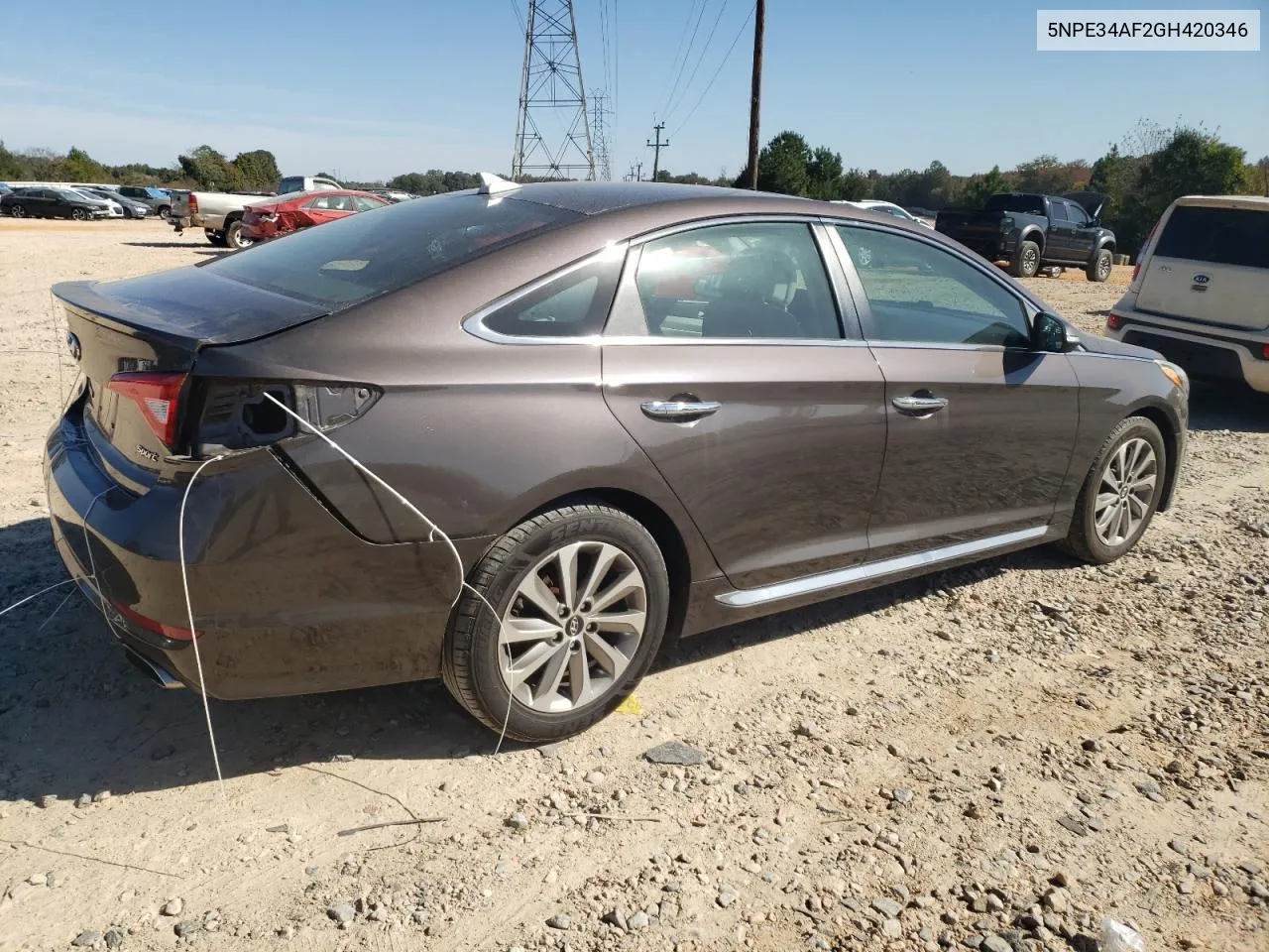 2016 Hyundai Sonata Sport VIN: 5NPE34AF2GH420346 Lot: 75868794