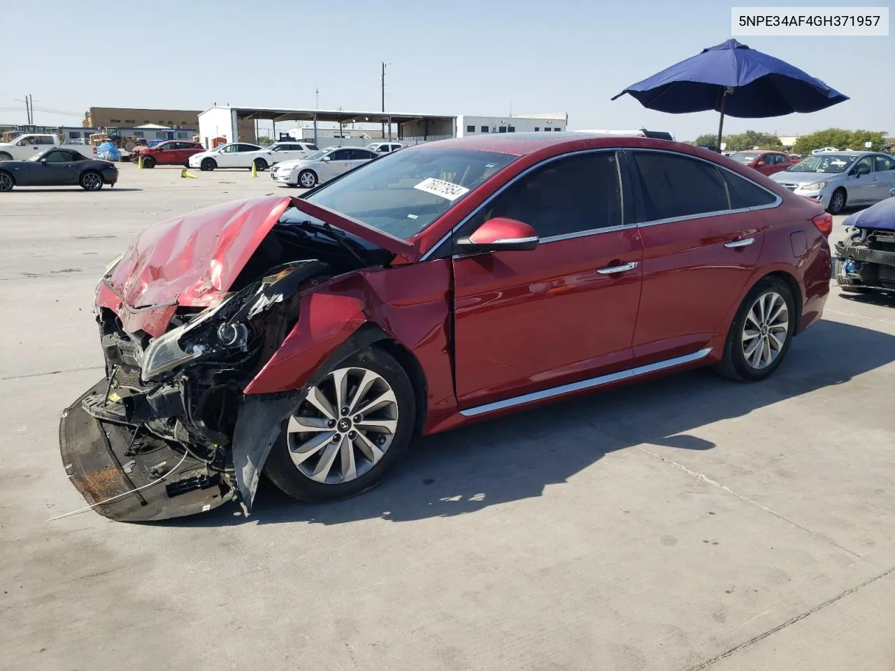 2016 Hyundai Sonata Sport VIN: 5NPE34AF4GH371957 Lot: 76027954