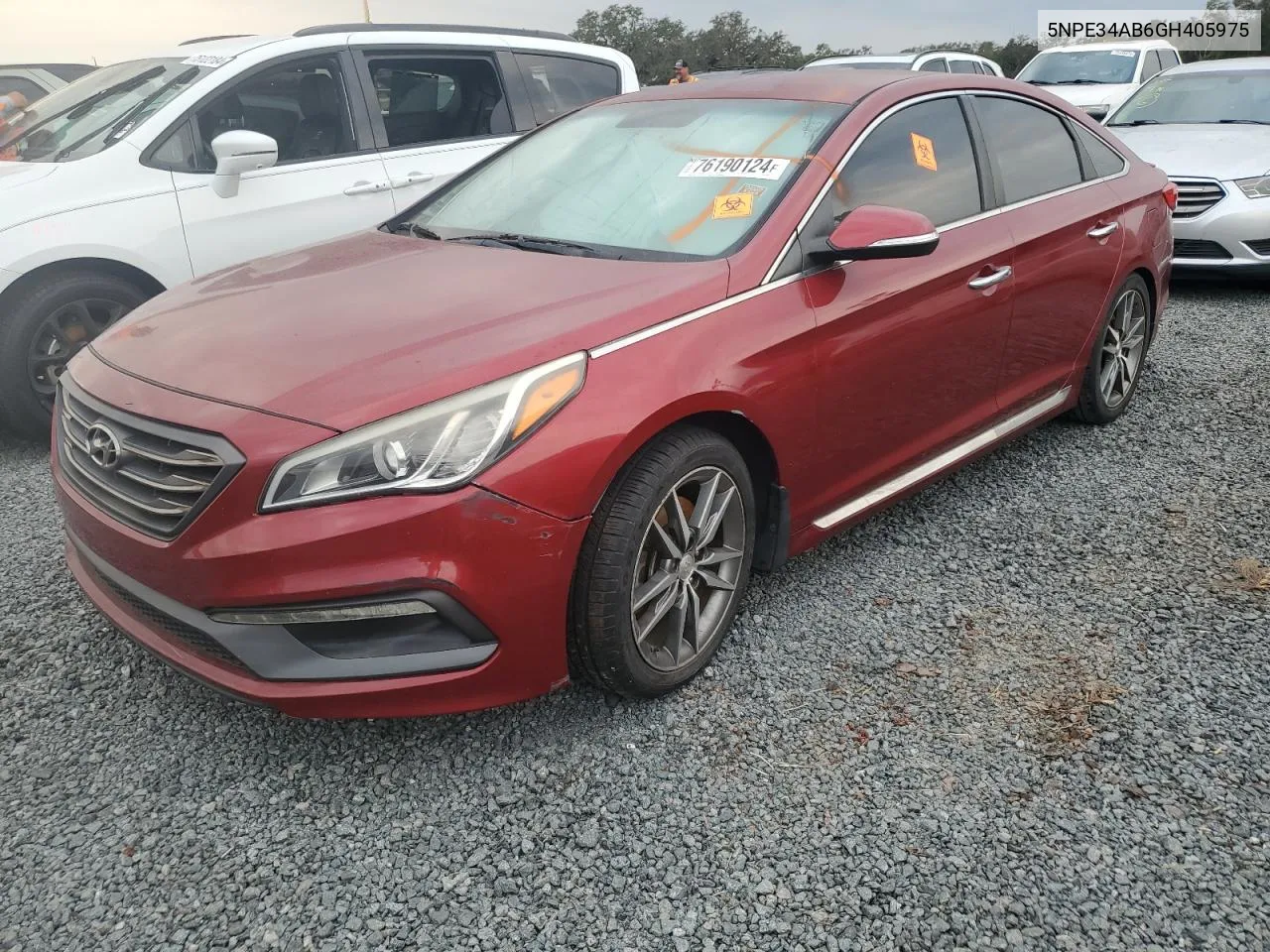 2016 Hyundai Sonata Sport VIN: 5NPE34AB6GH405975 Lot: 76190124