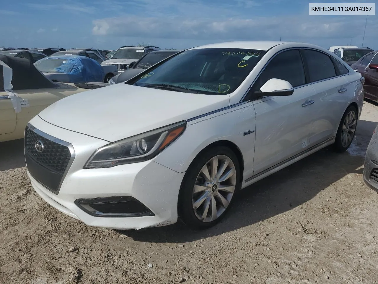 2016 Hyundai Sonata Hybrid VIN: KMHE34L11GA014367 Lot: 76372354