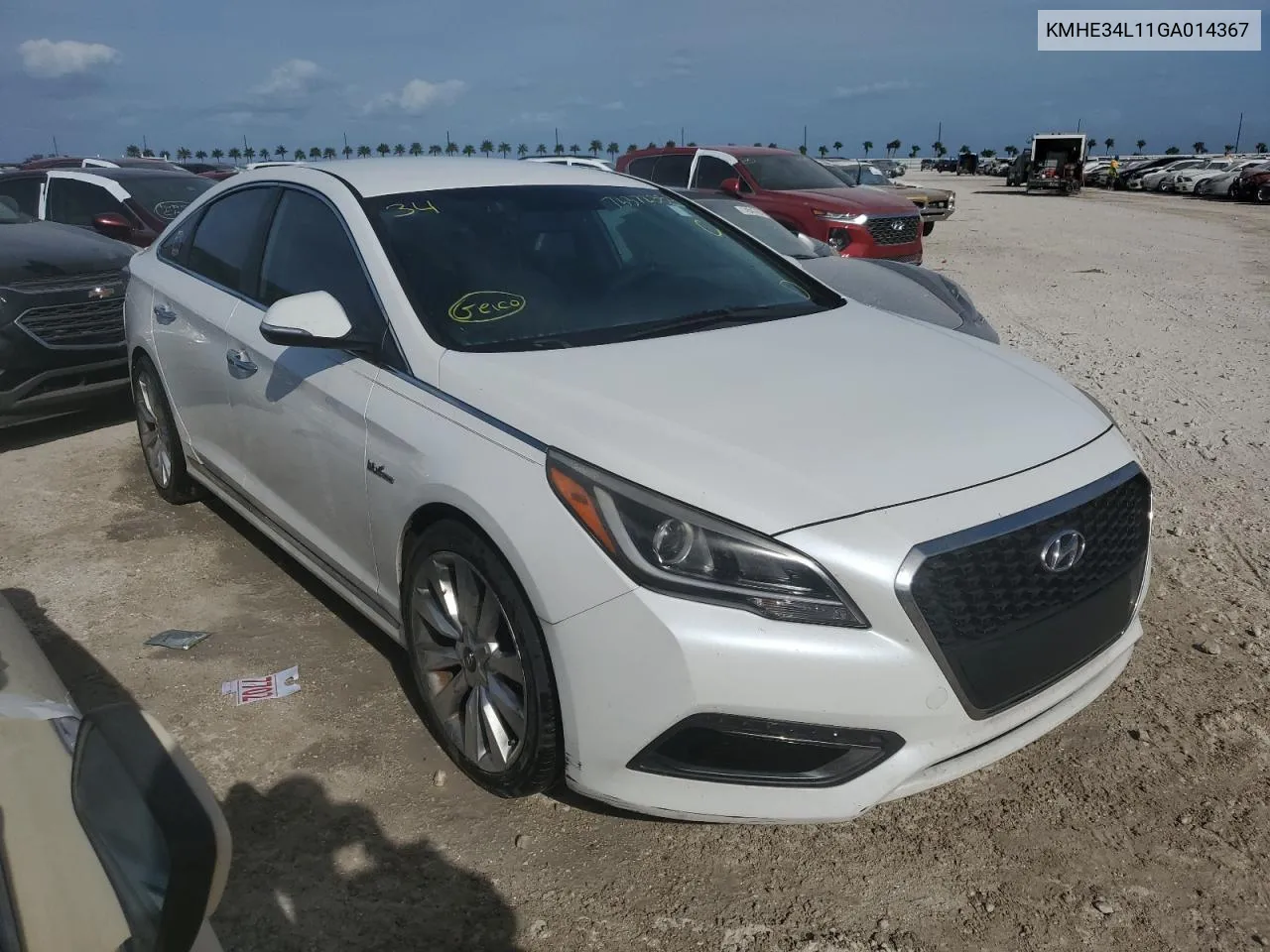 2016 Hyundai Sonata Hybrid VIN: KMHE34L11GA014367 Lot: 76372354