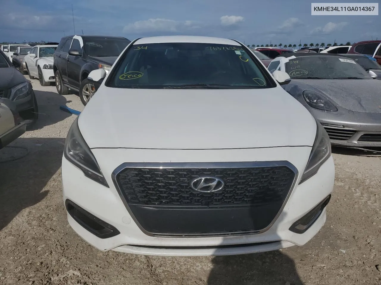 2016 Hyundai Sonata Hybrid VIN: KMHE34L11GA014367 Lot: 76372354