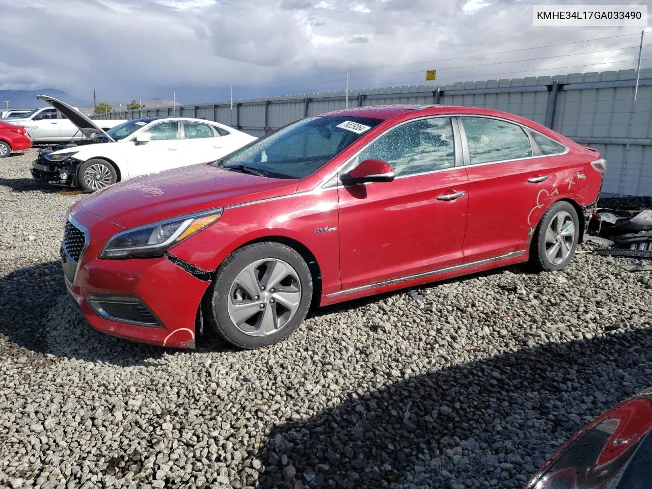 2016 Hyundai Sonata Hybrid VIN: KMHE34L17GA033490 Lot: 76529364