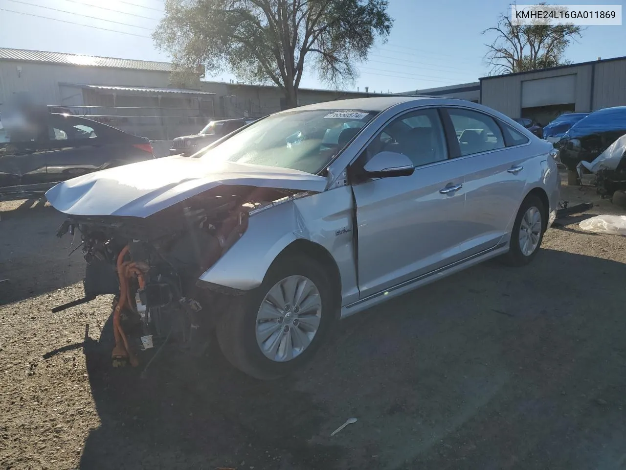 2016 Hyundai Sonata Hybrid VIN: KMHE24L16GA011869 Lot: 76550574