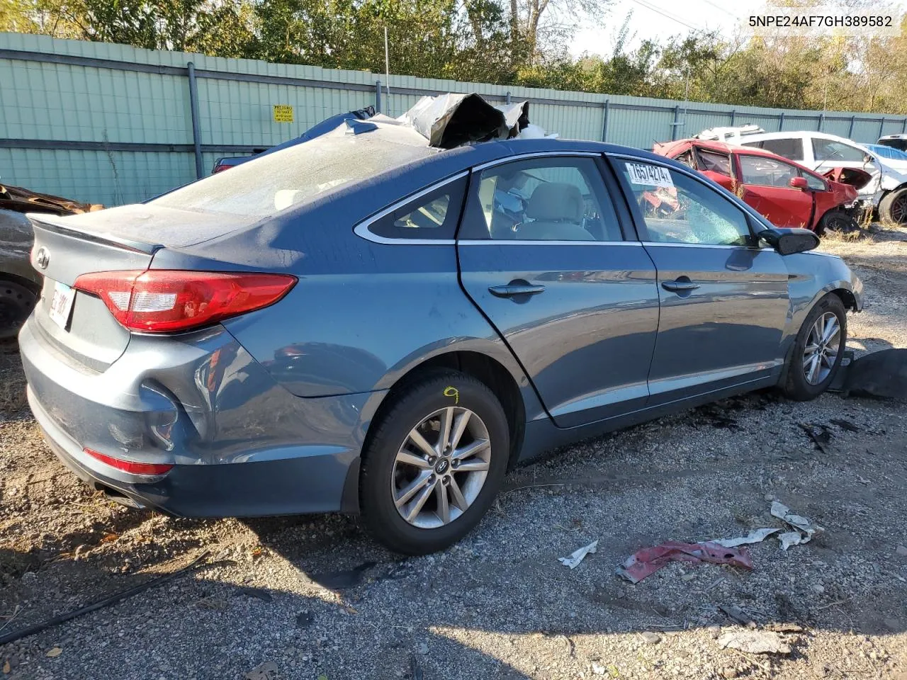 2016 Hyundai Sonata Se VIN: 5NPE24AF7GH389582 Lot: 76574274