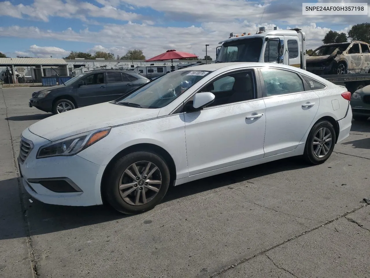 2016 Hyundai Sonata Se VIN: 5NPE24AF0GH357198 Lot: 76670074