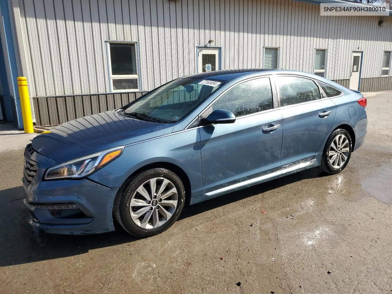 2016 Hyundai Sonata Sport VIN: 5NPE34AF9GH380010 Lot: 77163494