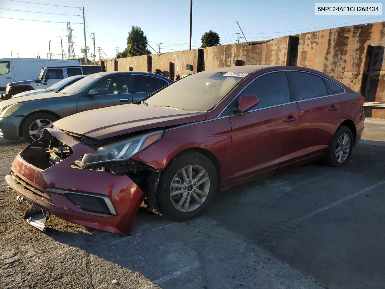 2016 Hyundai Sonata Se VIN: 5NPE24AF1GH268434 Lot: 77188454