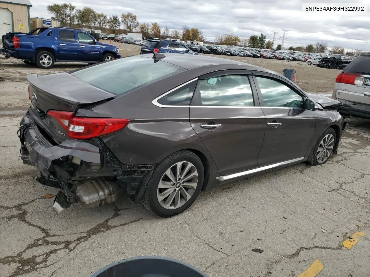 2016 Hyundai Sonata Sport VIN: 5NPE34AF3GH322992 Lot: 77435674