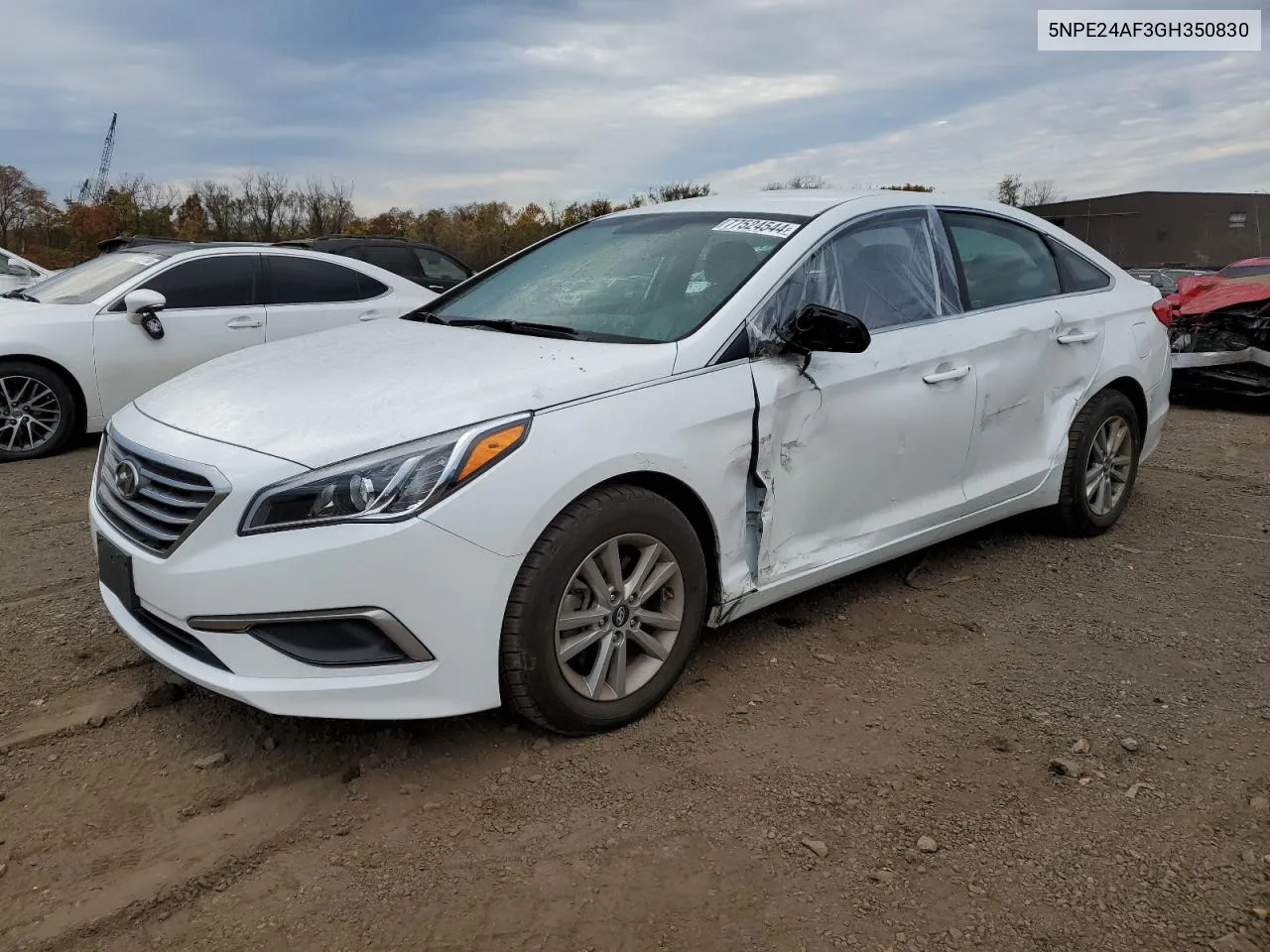 2016 Hyundai Sonata Se VIN: 5NPE24AF3GH350830 Lot: 77524544