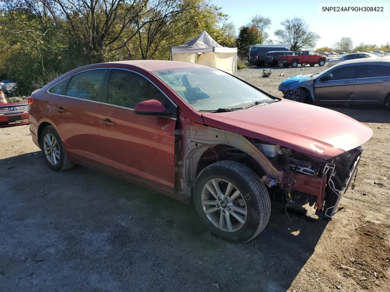 2016 Hyundai Sonata Se VIN: 5NPE24AF9GH308422 Lot: 77577314