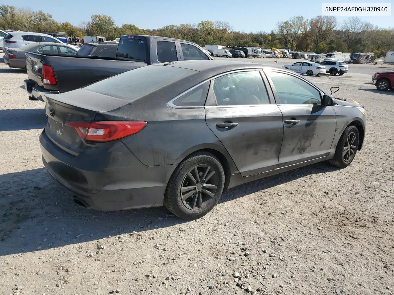 2016 Hyundai Sonata Se VIN: 5NPE24AF0GH370940 Lot: 77664334