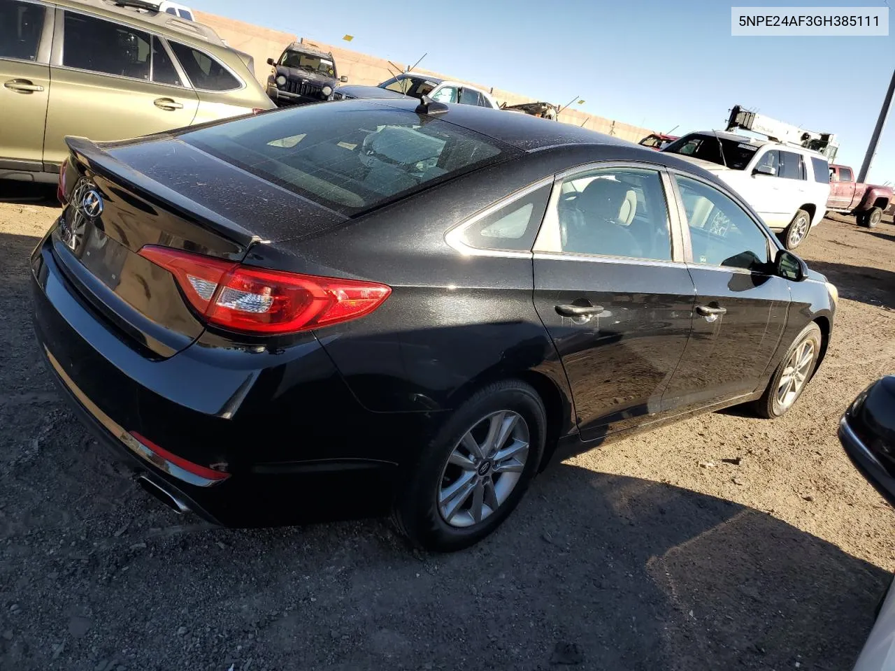 2016 Hyundai Sonata Se VIN: 5NPE24AF3GH385111 Lot: 77674554