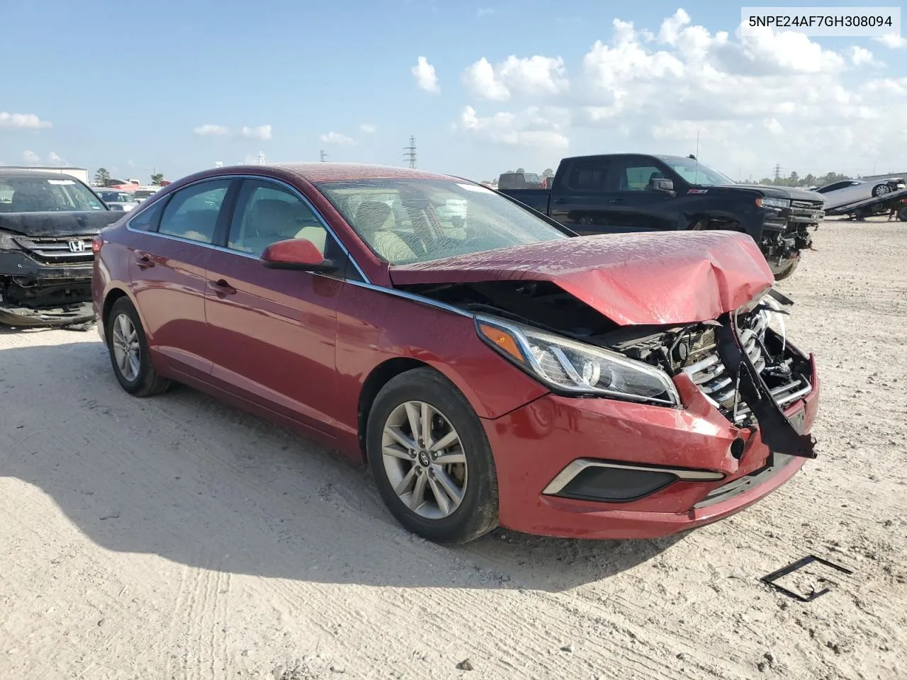 2016 Hyundai Sonata Se VIN: 5NPE24AF7GH308094 Lot: 78235434