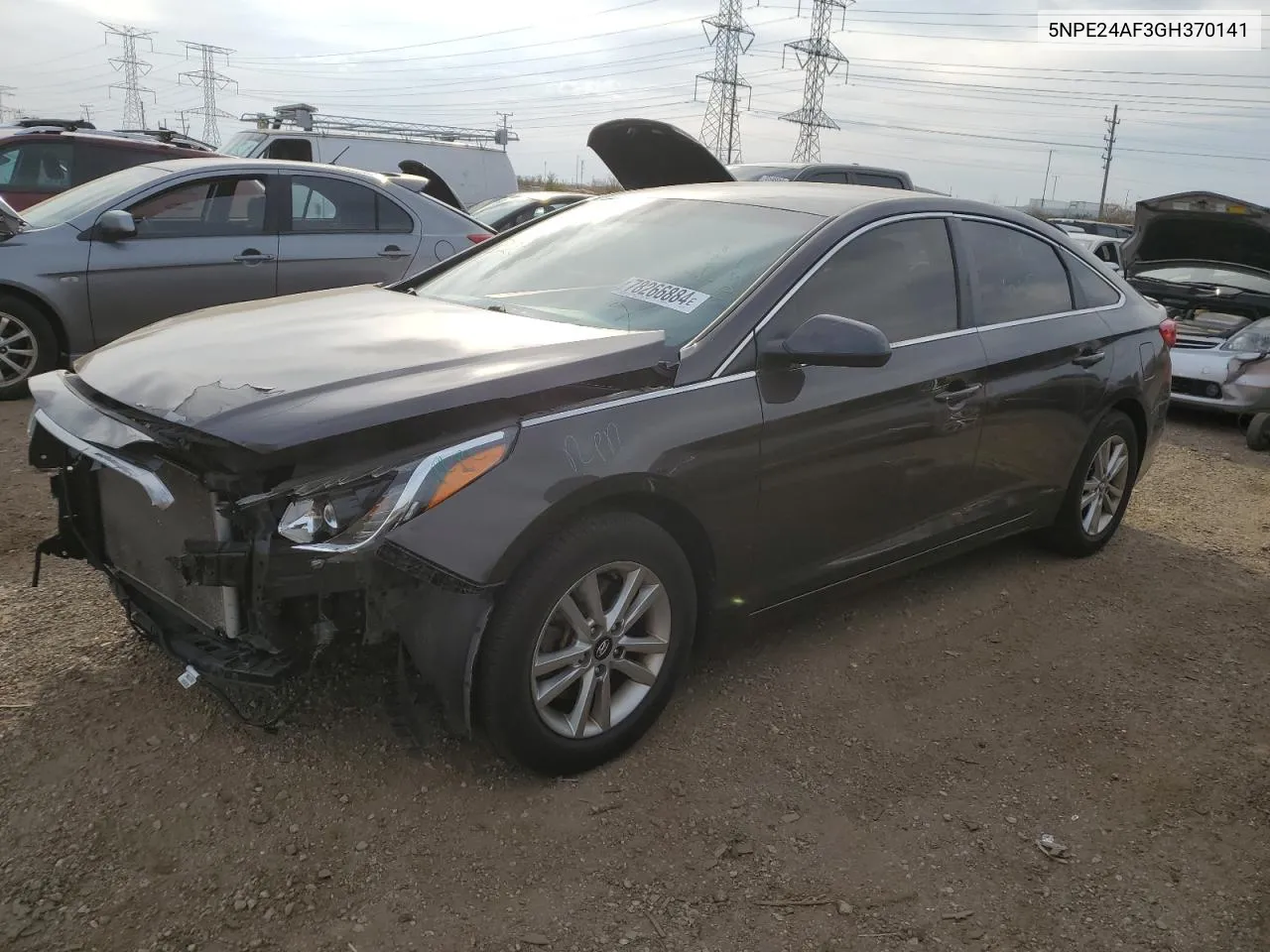 2016 Hyundai Sonata Se VIN: 5NPE24AF3GH370141 Lot: 78266884