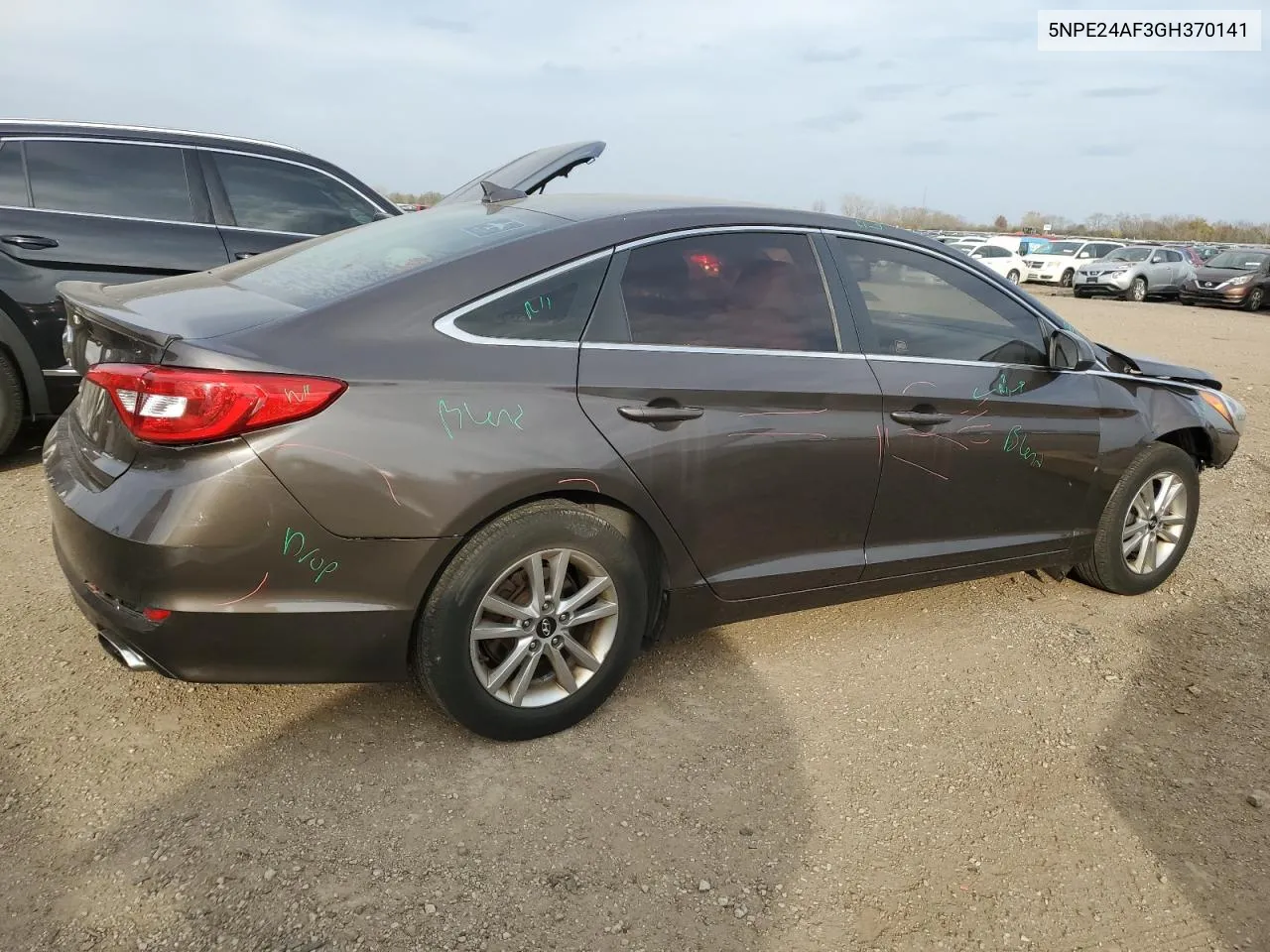 2016 Hyundai Sonata Se VIN: 5NPE24AF3GH370141 Lot: 78266884