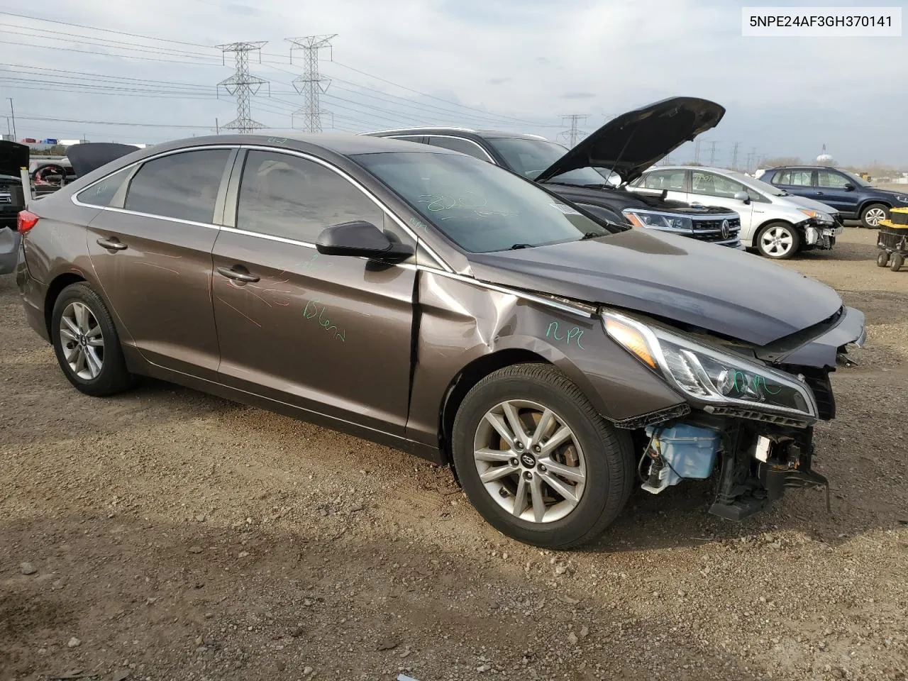 2016 Hyundai Sonata Se VIN: 5NPE24AF3GH370141 Lot: 78266884