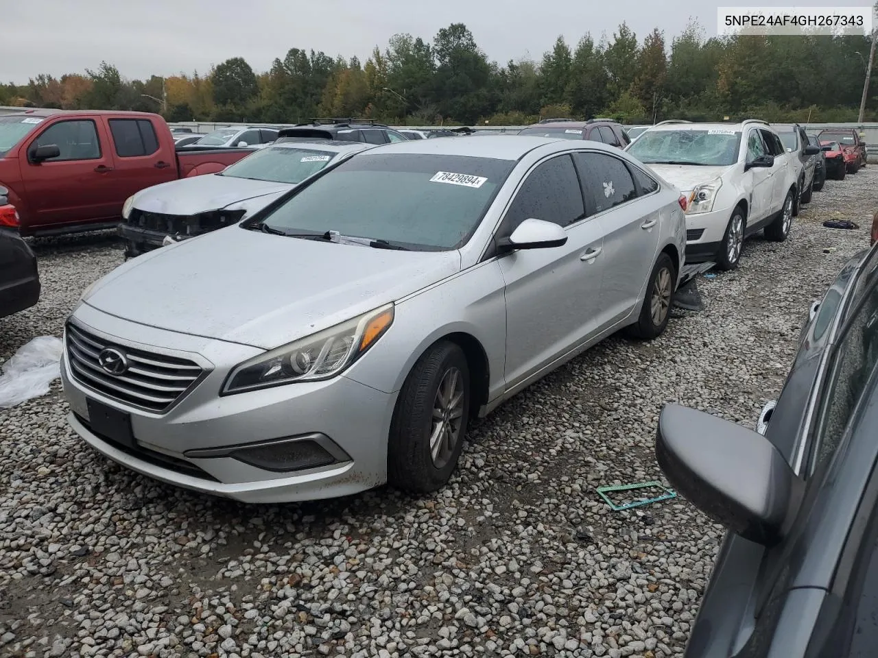 2016 Hyundai Sonata Se VIN: 5NPE24AF4GH267343 Lot: 78429894