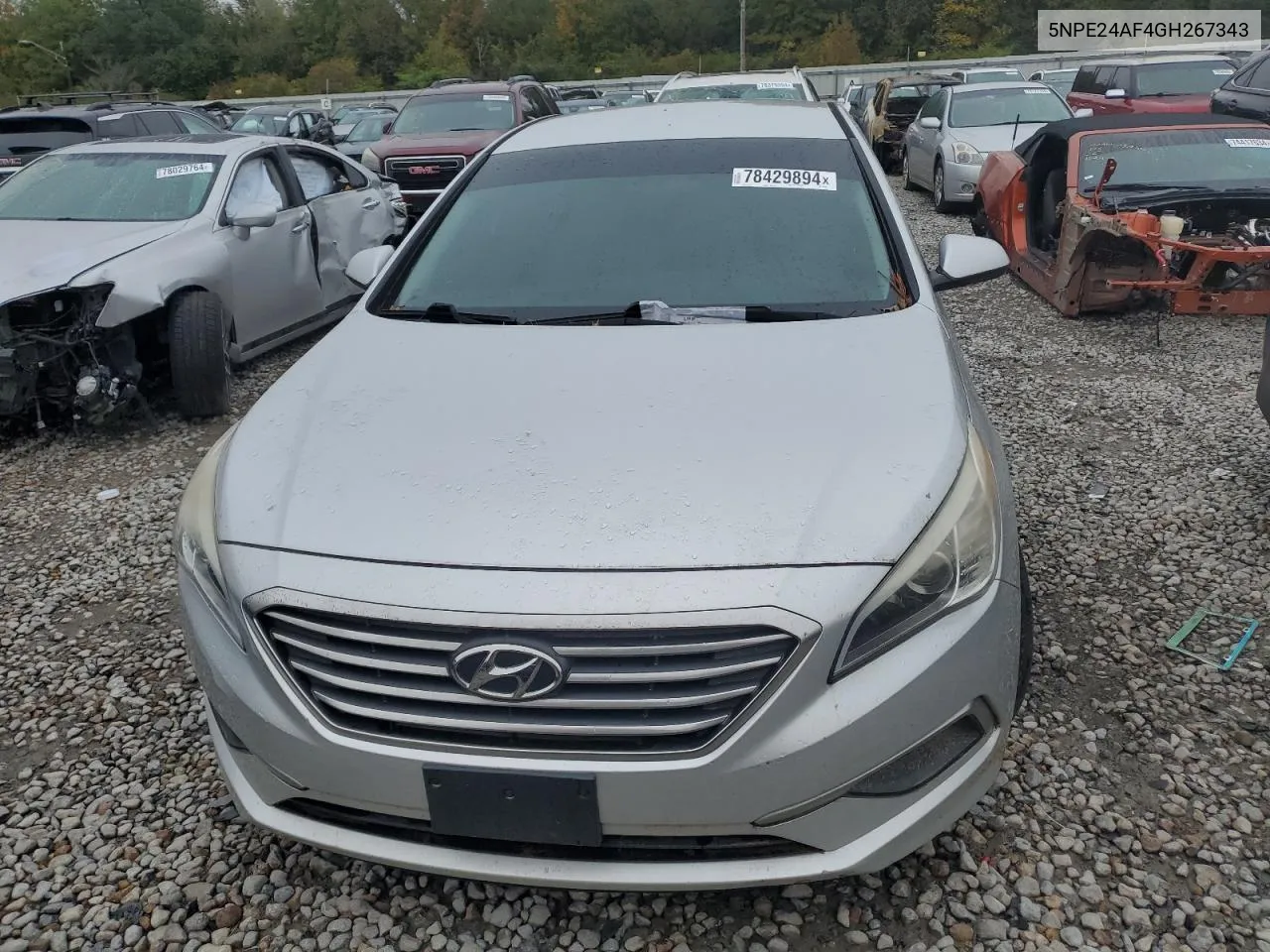 2016 Hyundai Sonata Se VIN: 5NPE24AF4GH267343 Lot: 78429894