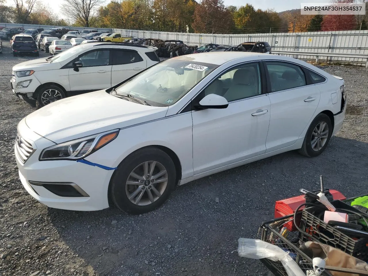 2016 Hyundai Sonata Se VIN: 5NPE24AF3GH354537 Lot: 78430254