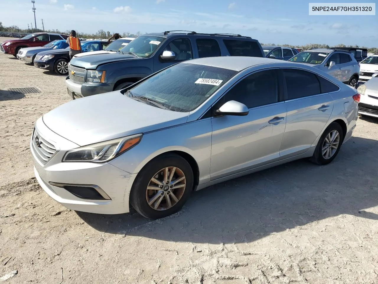 2016 Hyundai Sonata Se VIN: 5NPE24AF7GH351320 Lot: 78582484