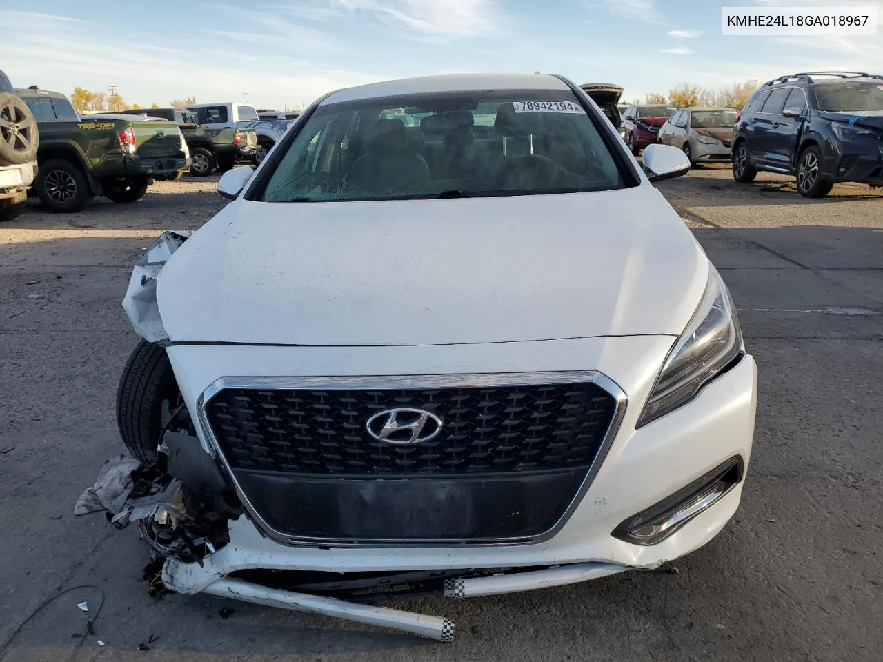 2016 Hyundai Sonata Hybrid VIN: KMHE24L18GA018967 Lot: 78942194