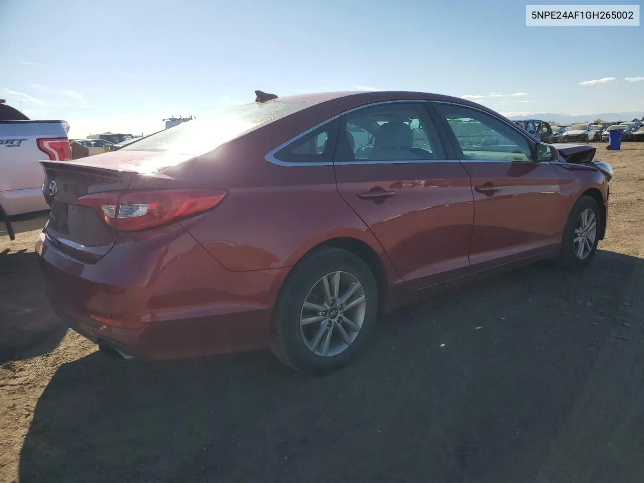 2016 Hyundai Sonata Se VIN: 5NPE24AF1GH265002 Lot: 79055524