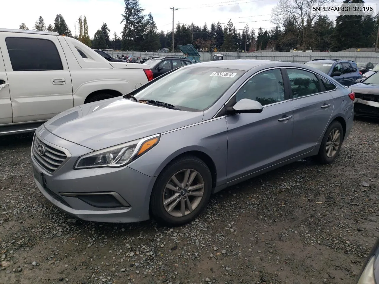 2016 Hyundai Sonata Se VIN: 5NPE24AF8GH322196 Lot: 79235094